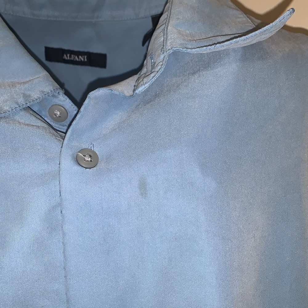 Men's Alfani Light Blue Shirt- Large As Is - Picture 7 of 7